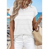 image:imageWIHOLL Womens Lightweight Sweater Spring Summer Fall Outfits Cap Sleeve Hollow Out Knit Fashion Clothing 20262white