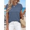 image:imageWIHOLL Womens Lightweight Sweater Spring Summer Fall Outfits Cap Sleeve Hollow Out Knit Fashion Clothing 20263blue