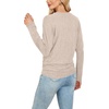 image:imageWIHOLL Womens Long Sleeve Shirts Ruched Hem Fall Tops Lightweight SweatersApricot