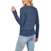 image:imageWIHOLL Womens Long Sleeve Shirts Ruched Hem Fall Tops Lightweight SweatersBlue