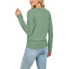 image:imageWIHOLL Womens Long Sleeve Shirts Ruched Hem Fall Tops Lightweight SweatersBright Green