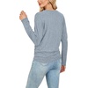 image:imageWIHOLL Womens Long Sleeve Shirts Ruched Hem Fall Tops Lightweight SweatersDusty Blue