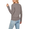 image:imageWIHOLL Womens Long Sleeve Shirts Ruched Hem Fall Tops Lightweight SweatersLight Coffee