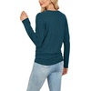 image:imageWIHOLL Womens Long Sleeve Shirts Ruched Hem Fall Tops Lightweight SweatersNavy Blue