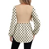 image:imageWIHOLL Womens Long Sleeve Tunic Tops Crew Neck Babydoll Peplum Blouses Fall Fashion 2026Apricot Polka Dots