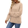 image:imageWIHOLL Womens Sweaters Crew Neck Fall Tops Trendy Long Sleeve Shirts Fashion Womens ClothingApricot