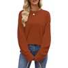image:imageWIHOLL Womens Sweaters Crew Neck Fall Tops Trendy Long Sleeve Shirts Fashion Womens ClothingCaramel