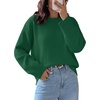 image:imageWIHOLL Womens Sweaters Crew Neck Fall Tops Trendy Long Sleeve Shirts Fashion Womens ClothingGreen
