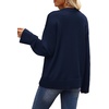 image:imageWIHOLL Womens Sweaters Crew Neck Fall Tops Trendy Long Sleeve Shirts Fashion Womens ClothingNavy Blue