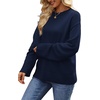 image:imageWIHOLL Womens Sweaters Crew Neck Fall Tops Trendy Long Sleeve Shirts Fashion Womens ClothingNavy Blue