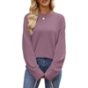 image:imageWIHOLL Womens Sweaters Crew Neck Fall Tops Trendy Long Sleeve Shirts Fashion Womens ClothingPurple