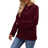 image:imageWIHOLL Womens Sweaters Crew Neck Fall Tops Trendy Long Sleeve Shirts Fashion Womens ClothingWine Red