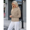 image:imageWIHOLL Womens Sweaters Mock Neck Long Sleeve Tops Fall Outfits Fashion 2026Apricot