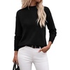 image:imageWIHOLL Womens Sweaters Mock Neck Long Sleeve Tops Fall Outfits Fashion 2026Black
