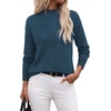 image:imageWIHOLL Womens Sweaters Mock Neck Long Sleeve Tops Fall Outfits Fashion 2026Blue