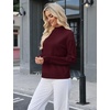 image:imageWIHOLL Womens Sweaters Mock Neck Long Sleeve Tops Fall Outfits Fashion 2026Burgundy