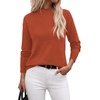 image:imageWIHOLL Womens Sweaters Mock Neck Long Sleeve Tops Fall Outfits Fashion 2026Caramel