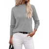 image:imageWIHOLL Womens Sweaters Mock Neck Long Sleeve Tops Fall Outfits Fashion 2026Grey