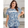image:imageWIHOLL Womens Tops Boho Summer Outfits 2026 Short Sleeve Shirts with Lace Beach Vacation Clothes Casual S3XL5ethnic Floral