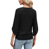image:imageWIHOLL Womens Tops Dressy Casual 34 Length Sleeve V Neck Fall Fashion 2026Black