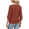 image:imageWIHOLL Womens Tops Dressy Casual 34 Length Sleeve V Neck Fall Fashion 2026Caramel