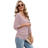 image:imageWIHOLL Womens Tops Dressy Casual 34 Length Sleeve V Neck Fall Fashion 2026Pink