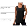 image:imageWIHOLL Workout Tops for Women Summer Athletic Tank Tops Sleeveless Shirts Beach Lightweight Gym ClothesBlack