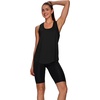 image:imageWIHOLL Workout Tops for Women Summer Athletic Tank Tops Sleeveless Shirts Beach Lightweight Gym ClothesBlack