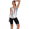 image:imageWIHOLL Workout Tops for Women Summer Athletic Tank Tops Sleeveless Shirts Beach Lightweight Gym ClothesEarthy Stripes