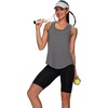 image:imageWIHOLL Workout Tops for Women Summer Athletic Tank Tops Sleeveless Shirts Beach Lightweight Gym ClothesGrey