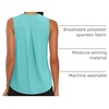 image:imageWIHOLL Workout Tops for Women Summer Athletic Tank Tops Sleeveless Shirts Beach Lightweight Gym ClothesTurquoise