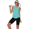 image:imageWIHOLL Workout Tops for Women Summer Athletic Tank Tops Sleeveless Shirts Beach Lightweight Gym ClothesTurquoise