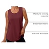 image:imageWIHOLL Workout Tops for Women Summer Athletic Tank Tops Sleeveless Shirts Beach Lightweight Gym ClothesWine Red