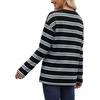 image:imageWiholl Long Sleeve Shirts for Women Stripe Tops Loose Oversized Fall OutfitBlack White Blue