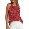 image:imageWlHOLL Womens Pleated Tank Tops Spaghetti Strap Camisole Halter Tops Curved Hem Fashion 2026Jred Dot