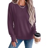 image:imageWIHOLL  Crewneck Sweatshirt  for Women Long Sleeve Shirts Fall OutfitsPurple