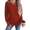 image:imageWIHOLL  Crewneck Sweatshirt  for Women Long Sleeve Shirts Fall OutfitsRed