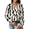 image:imageWIHOLL Blouses for Women Dressy Casual Long Sleeve Shirts Fall FashionApricot Abstract
