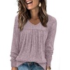 image:imageWIHOLL Long Sleeve Shirts for Women V Neck Lightweight Sweaters Casual Tunic Tops Outfits Fall Fashion Clothes 202610  Pink