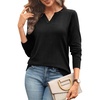 image:imageWIHOLL Sweaters for Women Long Sleeve Fits V Neck Knit 2026 Fall OutfitsBlack