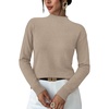 image:imageWIHOLL Womens Sweaters Mock Neck Long Sleeve Tops Fall Outfits Fashion 2026Apricot