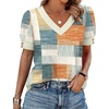 image:imageWIHOLL Womens Tops Boho Summer Outfits 2026 Short Sleeve Shirts with Bottons Beach Vacation Clothes Casual S3XL06plaid