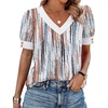 image:imageWIHOLL Womens Tops Boho Summer Outfits 2026 Short Sleeve Shirts with Bottons Beach Vacation Clothes Casual S3XL07tie Dye
