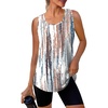 image:imageWIHOLL Workout Tops for Women Summer Athletic Tank Tops Sleeveless Shirts Beach Lightweight Gym ClothesEarthy Stripes