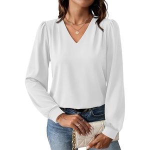 image:imageWIHOLL Blouses for Women Dressy Casual Long Sleeve Shirts Fall FashionWhite