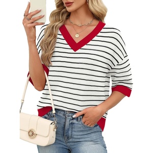 image:imageWIHOLL Oversized 34 Length Sleeve Womens Sweaters Crochet Fall Outfits0white Black Red