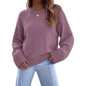 image:imageWIHOLL Womens Sweaters Crew Neck Fall Tops Trendy Long Sleeve Shirts Fashion Womens ClothingPurple