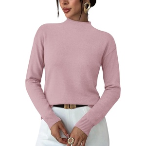 image:imageWIHOLL Womens Sweaters Mock Neck Long Sleeve Tops Fall Outfits Fashion 2026Dusty Pink