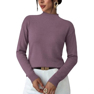 image:imageWIHOLL Womens Sweaters Mock Neck Long Sleeve Tops Fall Outfits Fashion 2026Dusty Purple