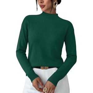 image:imageWIHOLL Womens Sweaters Mock Neck Long Sleeve Tops Fall Outfits Fashion 2026Green